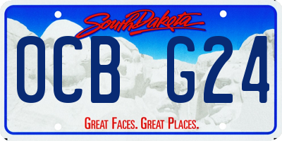 SD license plate 0CBG24