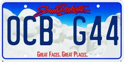 SD license plate 0CBG44