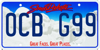 SD license plate 0CBG99