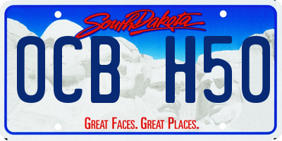 SD license plate 0CBH50
