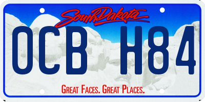 SD license plate 0CBH84