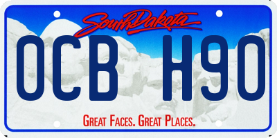 SD license plate 0CBH90
