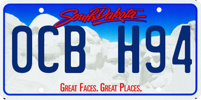 SD license plate 0CBH94