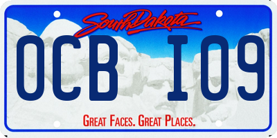 SD license plate 0CBI09