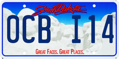 SD license plate 0CBI14