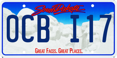 SD license plate 0CBI17