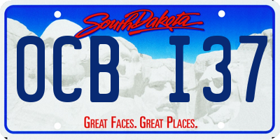 SD license plate 0CBI37