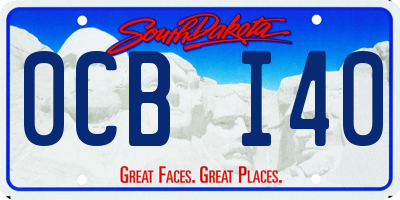 SD license plate 0CBI40