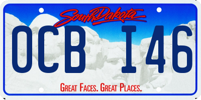 SD license plate 0CBI46