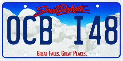 SD license plate 0CBI48