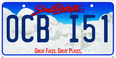 SD license plate 0CBI51