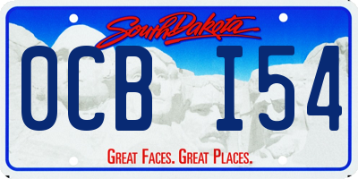 SD license plate 0CBI54