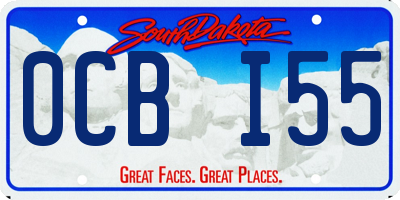 SD license plate 0CBI55