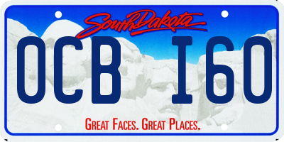 SD license plate 0CBI60