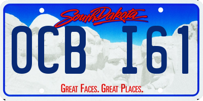 SD license plate 0CBI61