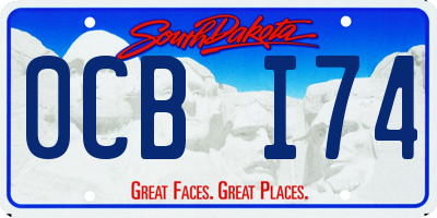 SD license plate 0CBI74