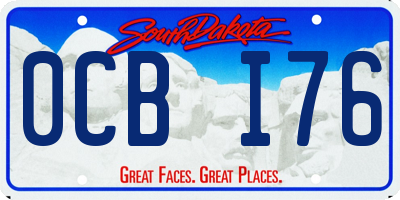 SD license plate 0CBI76