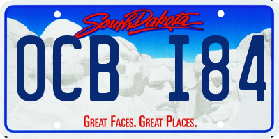 SD license plate 0CBI84
