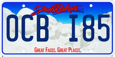 SD license plate 0CBI85