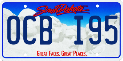 SD license plate 0CBI95