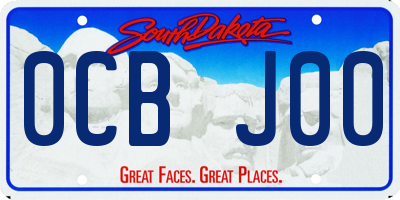 SD license plate 0CBJ00