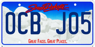SD license plate 0CBJ05