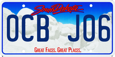 SD license plate 0CBJ06