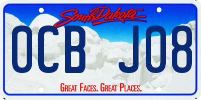 SD license plate 0CBJ08