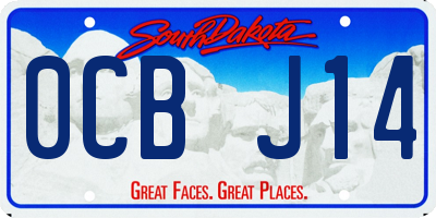 SD license plate 0CBJ14