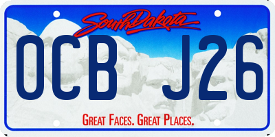 SD license plate 0CBJ26