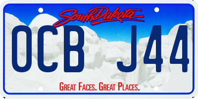SD license plate 0CBJ44