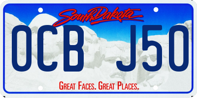 SD license plate 0CBJ50