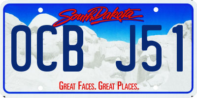 SD license plate 0CBJ51