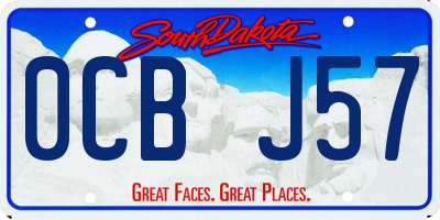 SD license plate 0CBJ57