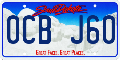 SD license plate 0CBJ60