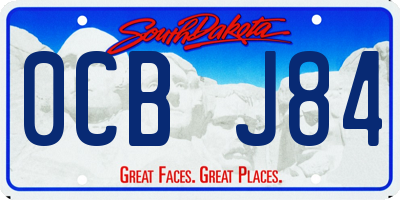 SD license plate 0CBJ84
