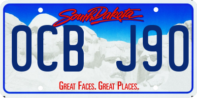 SD license plate 0CBJ90