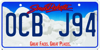 SD license plate 0CBJ94