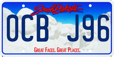 SD license plate 0CBJ96