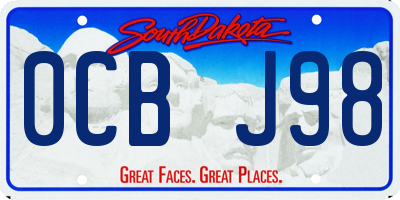 SD license plate 0CBJ98