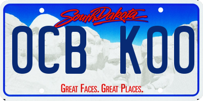 SD license plate 0CBK00