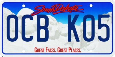 SD license plate 0CBK05