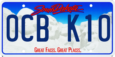 SD license plate 0CBK10