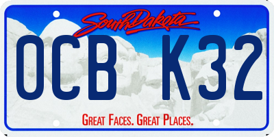 SD license plate 0CBK32