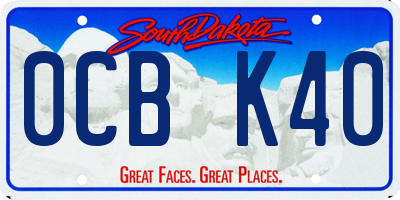 SD license plate 0CBK40