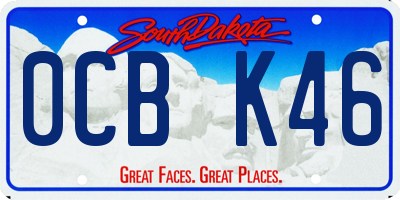 SD license plate 0CBK46