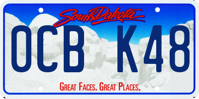 SD license plate 0CBK48