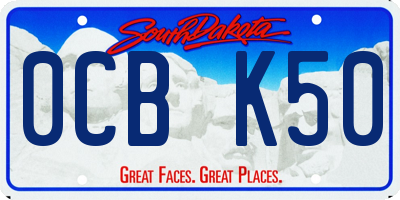 SD license plate 0CBK50
