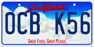 SD license plate 0CBK56