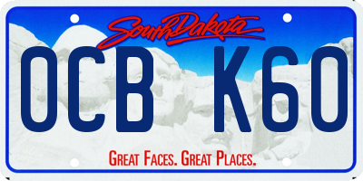 SD license plate 0CBK60